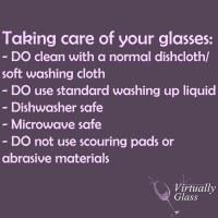 Cleaning instruction for glasses